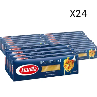 Produktbild von 24x Barilla Spaghettini Nummer 3 Hartweizennudeln 500g | Barilla