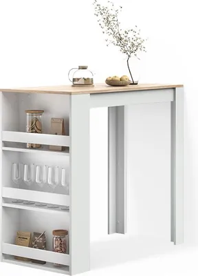 Produktbild von Bartisch Livinity Regusa Weiß/Sonoma 57 x 117 cm, Model 55923