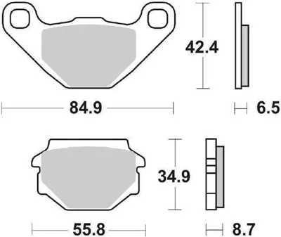 Produktbild von sbs Bremsbeläge Satz Hinten für APRILIA MOTORCYCLES ETX 651HF