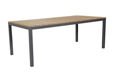 Produktbild von Brafab Zalongo Gartenesstisch Aluminium/Teak natur/grau 200x100 cm