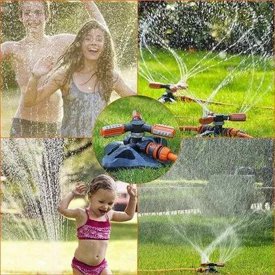 Productafbeelding van Famanu Automatische sproeier voor tuin, met 3 sproeiers - 360 graden draaibaar
