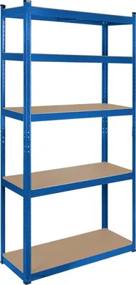 Productafbeelding van Rebel RB-1251 Metalen opslagrek, 5 planken, 180 x 90 x 40 cm,  750 kg, blauw