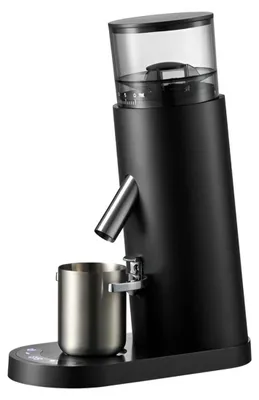 Produktbild von NovuLife Elektrische Kaffeemühle 110W mit Kegelmahlwerk 60 Mahlgrade Touchscreen 2600mAh Akku Timer 51/58mm Siebträger Schwarz