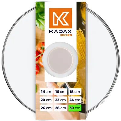 Immagine prodotto di Coperchio in vetro KADAX con manico in silicone "Tolfa", coperchio per pentola resistente al calore, 30 cm