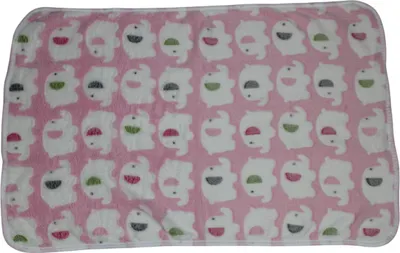 Produktbild von Pettimania Fleece Decke mit Elefanten-Motiv pink, Maße: 40 x 60 cm