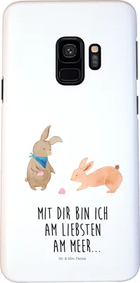 Produktbild von Mr. & Mrs. Panda Samsung Galaxy S9 Handyhülle Hasen Muschel - Weiß - Geschenk, Cover, Handycover, Muscheln, Muttertag, Strand, Handy Schutzhülle, BFF, Best Friends, Case