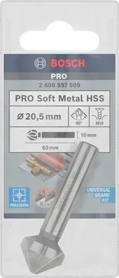 Produktbild von PRO Soft Metal HSS Kegelsenker, 20,5 x 63 mm, M10