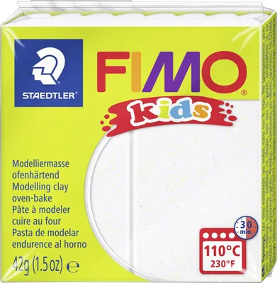 Produktbild von FIMO kids Modelliermasse ofenhärtend glitter-weiß 42 g