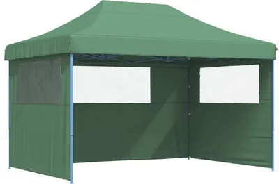 Obrázok produktu pre vidaXL Skladací pop-up párty stan s 3 bočnými panelmi Zelený