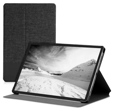 Produktbild von kwmobile Schutzhülle kompatibel mit Lenovo Tab P11 Pro - Hülle Slim - Tablet Cover Case mit Ständer Anthrazit Schwarz