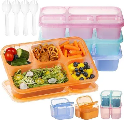 Image de Boîte à lunch polyvalente avec compartiments, pour enfants et adultes