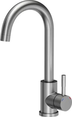 Obrázok produktu pre QUADRON kuchynská batéria KATE SteelQ Mixérna batéria 360°, farba: oceľ, výška: 22,3 cm Funkcia QFix, otočná kuchynská batéria z nehrdzavejúcej ocele