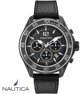 Produktbild von Nautica NAD25505G NXM 1600 Chronograph schwarz Silikon Armband Uhr Herren