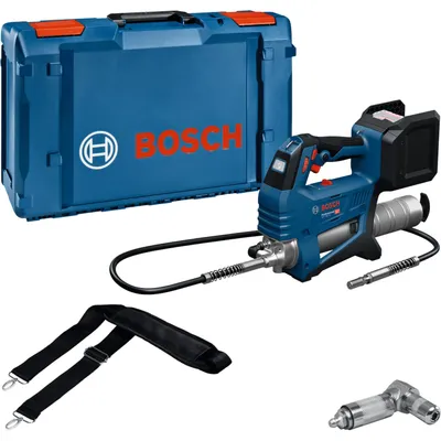 Immagine prodotto di BOSCH PROFESSIONAL Cordless Grease Gun - GFP 18V-10 - 18V - 10,000 PSI - 320 g/min - 90° coupler + shoulder strap