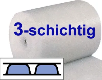 Produktbild von 1x 1-PACK BubbleStar Luftpolsterfolie 150cm x  50m beidseitig glatt 3-lagig