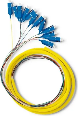 Obrázek produktu pro Qoltec 12 x Glasfaser-Pigtail SC/UPC | Singlemode | G657A2 | 2 m