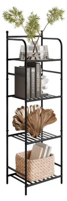 Produktbild von MIRJAN24 Metallregal Zobez, Standregal mit 4 Regalfachböden, Metall-Rahmen (Farbe: Schwarz)