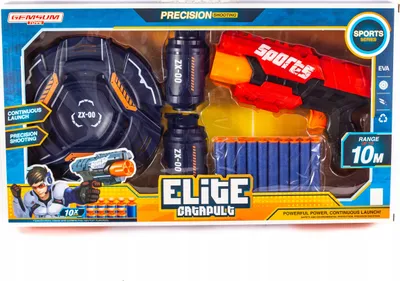 Produktbild von Spielzeug Blaster mit 10 Schaumstoffpfeilen - Softdart Pistole für Kinder In- & Outdoor Spaß