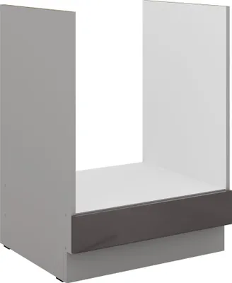 Produktbild von Herd Unterschrank 60 cm Hochglanz Grau Küchenzeile Küchenblock Küche Grey Bianca