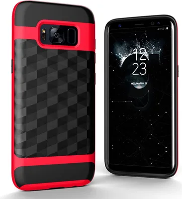 Produktbild von Hülle für Samsung Galaxy S8 Backcover Case Handy Schutzhülle - Cover 3D Prisma Design Rot