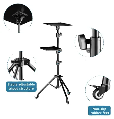 Image de Support pour trépied, hauteur réglable, conception portable, 145 cm
