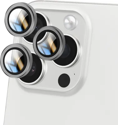 Image de Avizar, Film résistant pour appareil photo pour Apple iPhone 16 Pro Max Résistant aux rayures, Gris