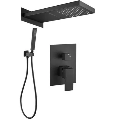 Obrázok produktu pre WEBO vstavaný sprchový systém Blackline "Blackline" matná čierna