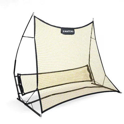 Produktbild von Matchu Sports Doppelseitiger 2 in 1 Fußball Kickback Rebounder 183x130cm - Fußballtrainer - Prellwand - Fußballtor - Rückprallwand für Fußballtraining