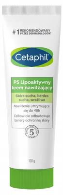 Immagine prodotto di Crema idratante Cetaphil PS Lipoaktiv, 100 g, per pelli secche e sensibili