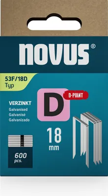 Produktbild von NOVUS | Flachdrahtklammern, Typ D 53F - geschnittene Spitze