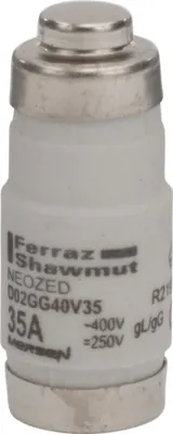 Produktbild von Mersen 01701.035000 D02 35A gG 400V NEOZED Sicherungseinsatz schwarz