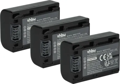 Produktbild von vhbw 3x Akku kompatibel mit Sony DCR-SX41E, DCR-SX45, DCR-SX44E, DCR-SX40E, DCR-SX43E Videokamera Camcorder (600 mAh, 7,2 V, Li-Ion) + Infochip