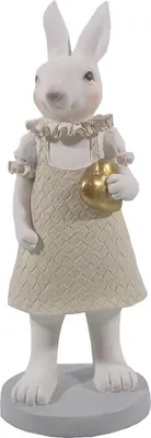 Produktbild von Clayre & Eef Figur Kaninchen 9x8x20 cm Weiß Polyresin