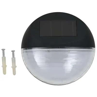 Produktbild von vidaXL Solar-Außenleuchten für Wand LED 24 Stk. Rund Schwarz