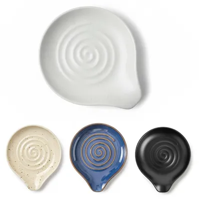 Imagen del producto de Soporte para cucharas de cerámica, blanco, compacto, para la cocina