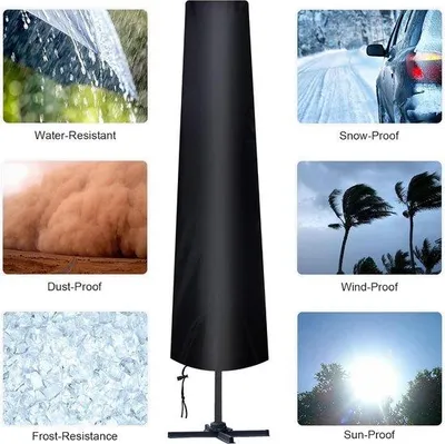 Produktbild von Famanu Schutzhülle für Sonnenschirme 240 x 57/57 cm - Wasserdicht und winddicht