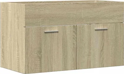 Obrázok produktu pre vidaXL skrinka pod umývadlo Sonoma dub 80x38,5x46cm odvodený výrobok z dreva
