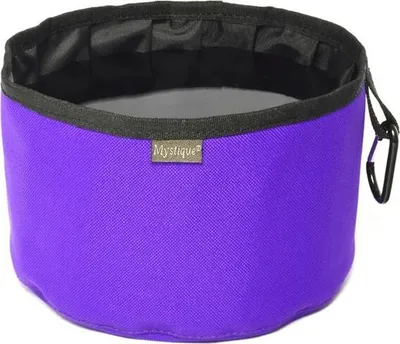 Produktbild von Mystique Reisetrinknapf Reisenapf mit Karabiner faltbar Faltnapf 2,0l lila