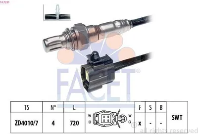 Produktbild von FACET Lambdasonde nach-Kat Fingersonde 720mm 10.7231