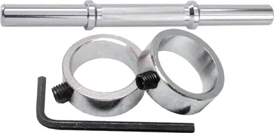 Produktbild von Best Sporting Kurzhantelstange mit Feststellringen oder Sternverschluss I verchromt und gerändelt I 35 cm lang, Durchmesser 30 mm I Gewicht 2,2 kg I Maximale Belastung 40 kg