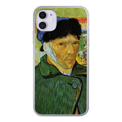 Produktbild von MuchoWow® Handyhülle Schutzhülle Hülle für iPhone 11 Selbstbildnis mit verbundenem Ohr - Vincent van Gogh Silikon Softcase Handy Hülle - Handytasche