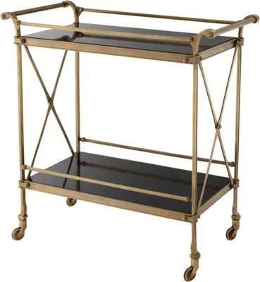 casa padrino luxus designer messing granit trolley servierwagen hotel restaurant club bar büro gastronomie deko accessoires möbel