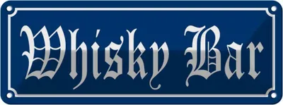 Produktbild von vianmo Blechschild 10x27 cm Whisky Bar Alkohol Essen Trinken Club