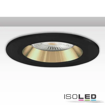 Produktbild von ISOLED Einbaurahmen rund, Lochausschnitt 80mm, schwarz + schwarz-gold, für GU10/MR16 Spots