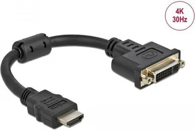 Produktbild von DELOCK Adapter HDMI St > DVI 24+5 Bu 4K 30Hz 0,20m