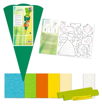 Produktbild von Schultüten-Bastelset-Mini Fuchs grün