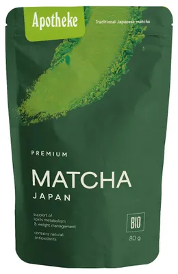 HERBATA ZIELONA MATCHA JAPOŃSKA BIO 80 g - APOTHEKE