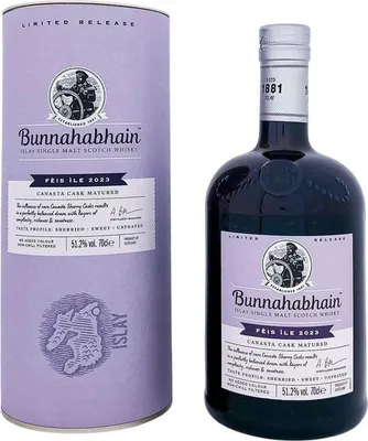 Produktbild von Bunnahabhain Feis Ile 2023 Canasta Cask + Box 700ml 51,2% Vol.