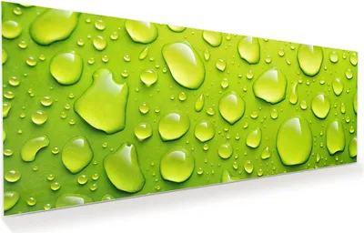 Produktbild von Glasbild 100x40cm in XXL für Wohnzimmer, Schlafzimmer Motiv Wassertropfen