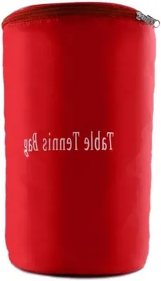 Productafbeelding van Tafeltennisballen Tas - Pingpong Ballen Opbergtas - Ballen Opbergen - Grote Capaciteit - 34 x 21 x 21cm - Rood